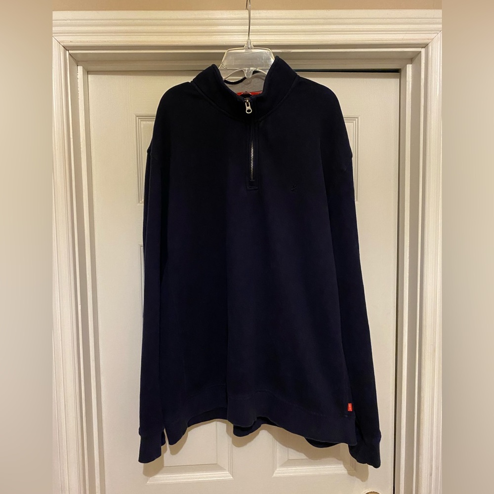 Men’s Izod Zipped Pullover Sweatshirt. Size XXL. Colors navy, grey, red